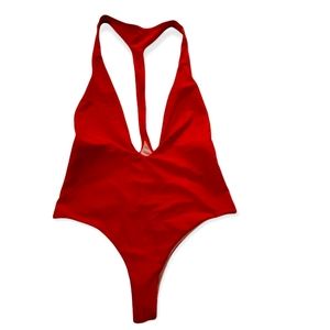 Sexy Red One Piece Swimwear